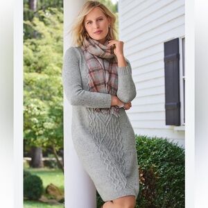 TALBOTS Cable Knit Sweater Dress
